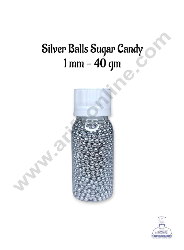CAKE DECOR™ Balls Sugar Candy Silver - 1 - 40 gms