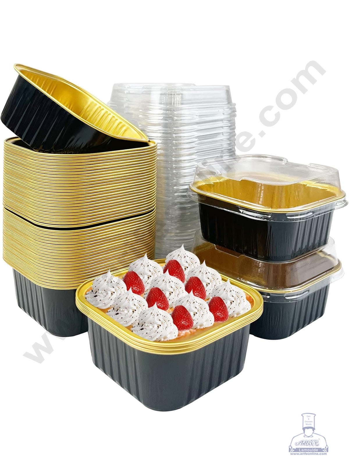 Aluminum Foil Muffin Tray With Lid Umigy 100 Pcs Christmas