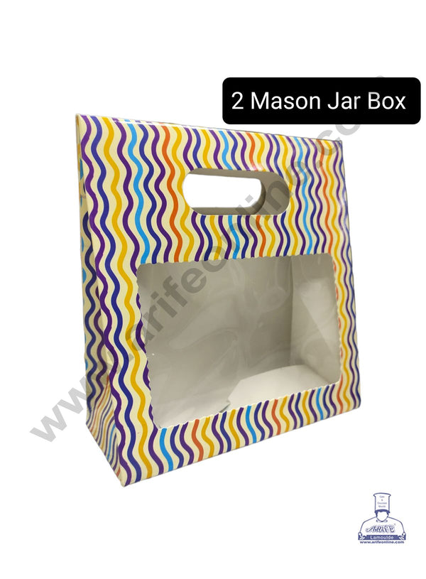 Cake Decor 2 Mason Jar Paper Carry Bags Printed - 01 Medium (10 Pcs)