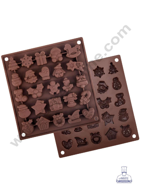 CAKE DECOR™ Silicon 25 Cavity Christmas Theme Silicon Chocolate Mould Jelly Mould SBCM-LBM891