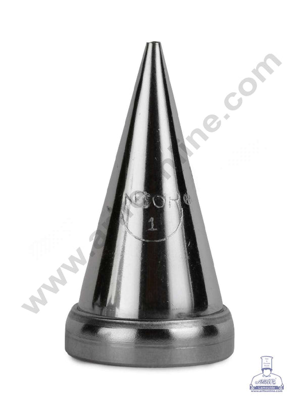 CAKE DECOR™ Medium Noor Nozzle - No. 1 Round Tips Dots, Beads, lines Piping Nozzle