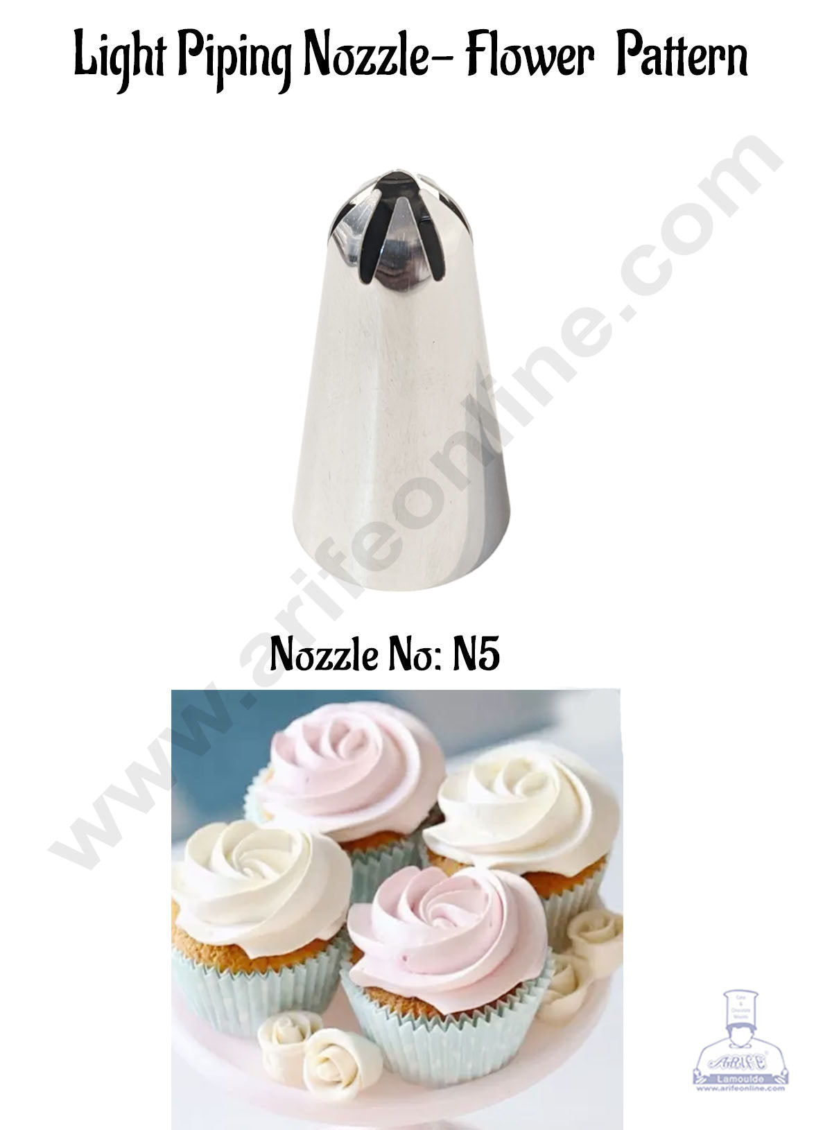 CAKE DECOR Light Piping Nozzle No. N5 Flower Pattern Arife Online Store