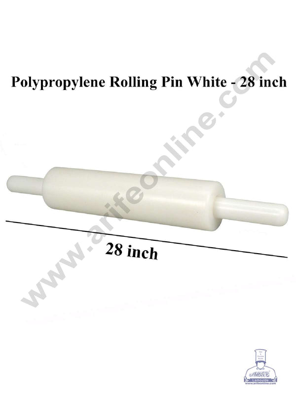 CAKE DECOR™ Polypropylene Rolling Pin White - 28 inch