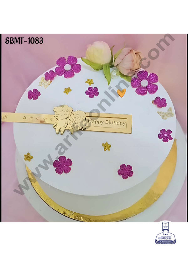 CAKE DECOR™ 5 inch Acrylic Sliding Surprise Happy Birthday Message Cake topper (SBMT-1083)