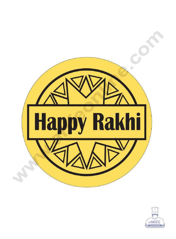CAKE DECOR™ Acrylic Happy Rakhi Coin Topper for Cake and Cupcakes ( SBMT-Coin-040 )