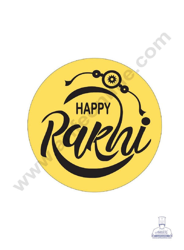 CAKE DECOR™ Acrylic Happy Rakhi Coin Topper for Cake and Cupcakes ( SBMT-Coin-041 )