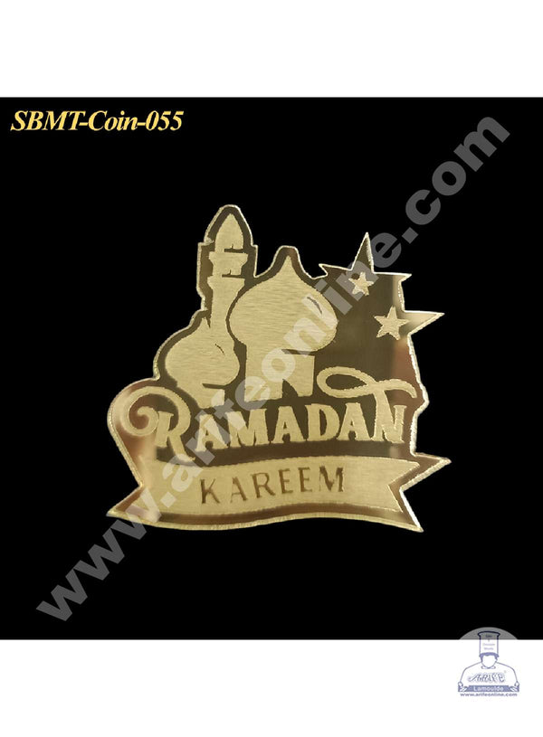 CAKE DECOR™ Acrylic Ramadan Kareem Coin Topper for Cake and Cupcakes ( SBMT-Coin-055 )