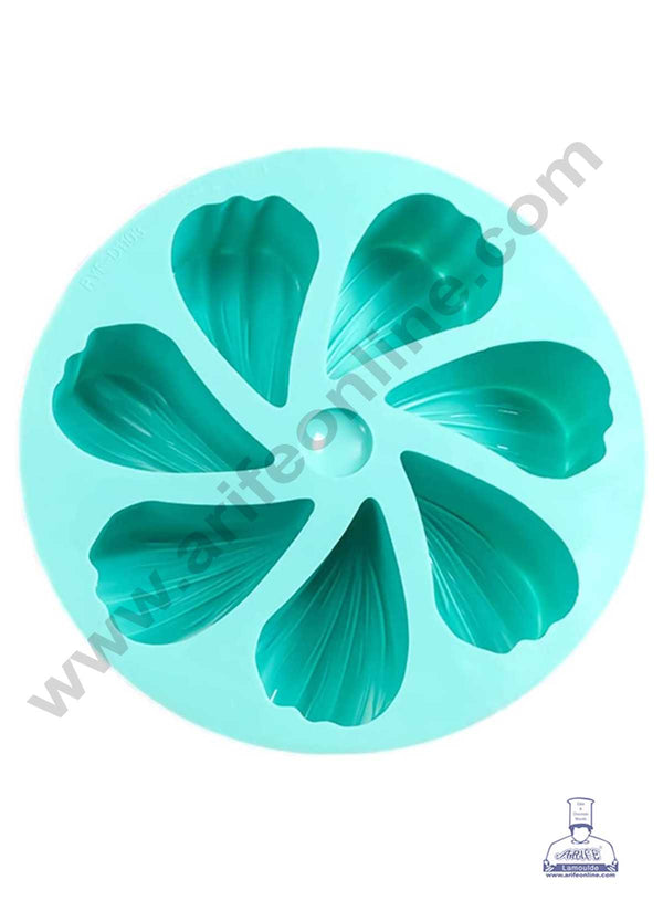 CAKE DECOR™ 3D Round 7 Cavity Flower Shape Silicone Mould for Soap Making, Scone, Jelly Dessert Mould