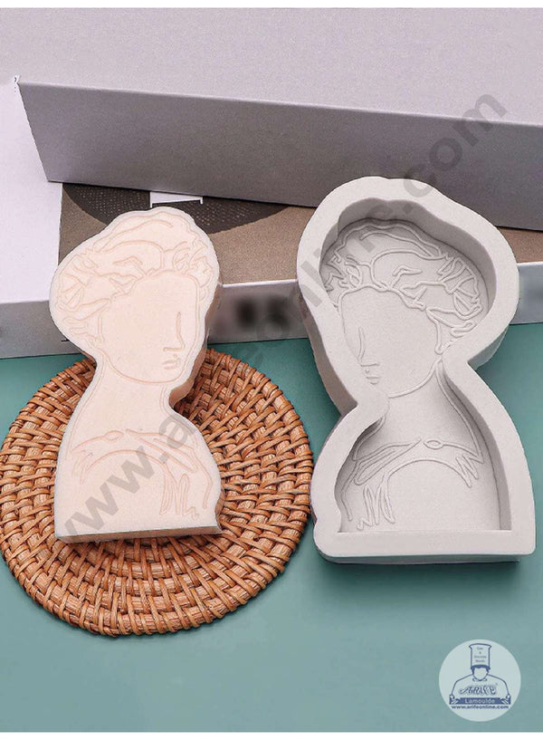 CAKE DECOR™ 3D Silicon 1 piece Portrait Sculpture Shape Silicon Mould, Candle Mould, Silicone Soap Mould - SBSP-DYF6142