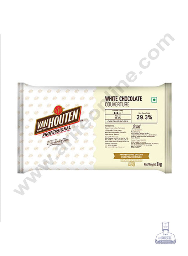 Van Houten - White Couverture Chocolate Slab - 29.3 Percent - 1kg