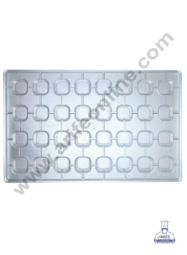 FineDecor 32 Cavity Square Shape Polycarbonate Chocolate Mold - ( YBS-161 )