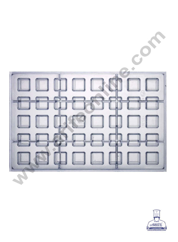 FineDecor 40 Cavity Square Shape Polycarbonate Chocolate Mold - ( YBS-163 )