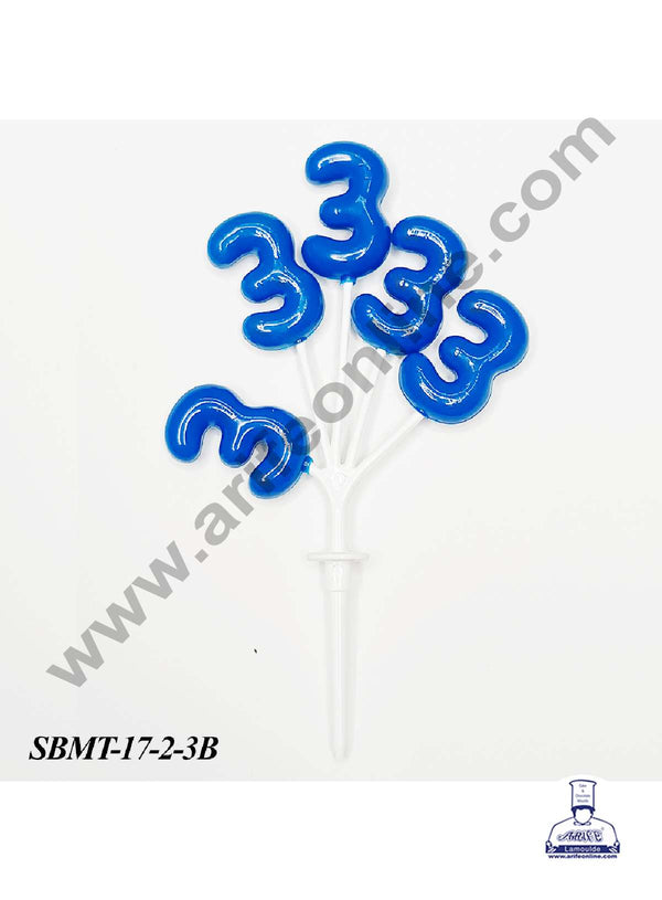 CAKE DECOR™ 3 Number Plastic Bunch Cake Topper - 1 Bunch