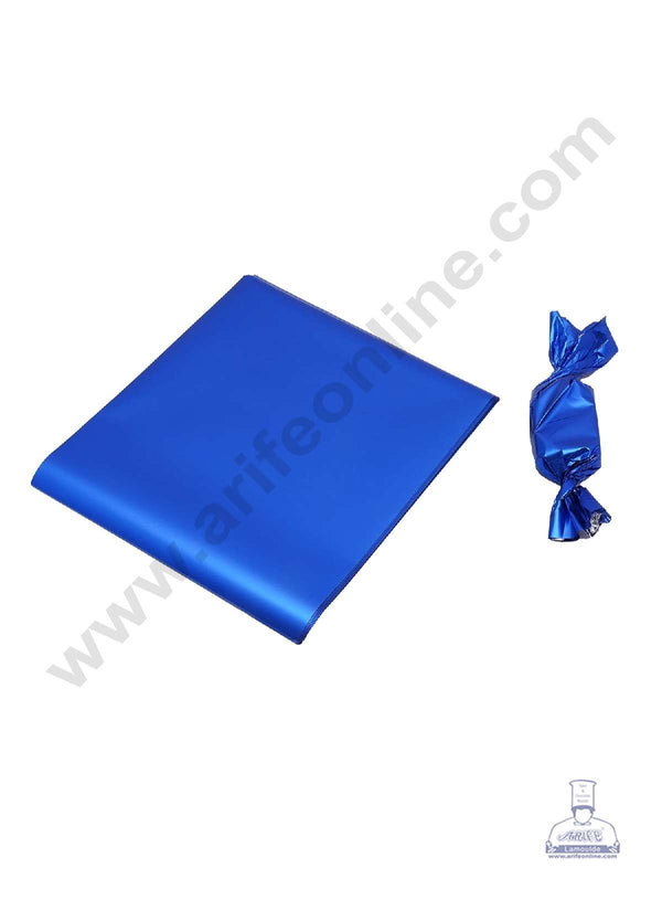 Cake Decor Metallic Plastic Chocolate Wrapper, Dark Blue