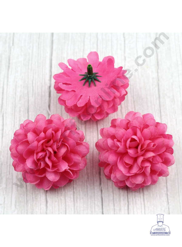 CAKE DECOR™ Small Marigold Artificial Flower For Cake Decoration – Pink( 10 pcs Pack )