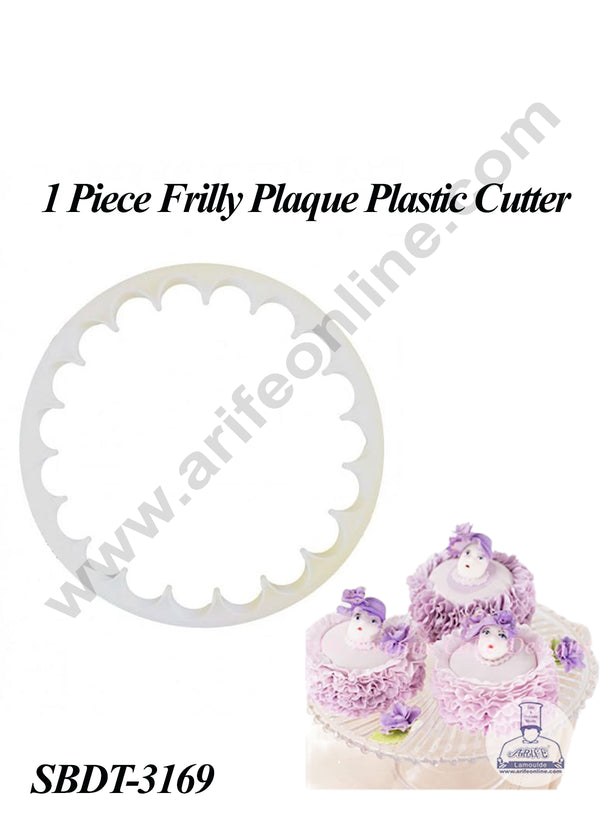 CAKE DECOR™ 1 Piece Frilly Plaque Plastic Cutter (SBDT-3169)