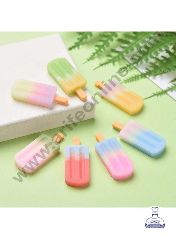 CAKE DECOR™ Mini Ice-Cream | Ice-Lolly Resin Charms For Cake & Cupcake Decoration Toppers - Assorted ( 10 Pcs Pack )