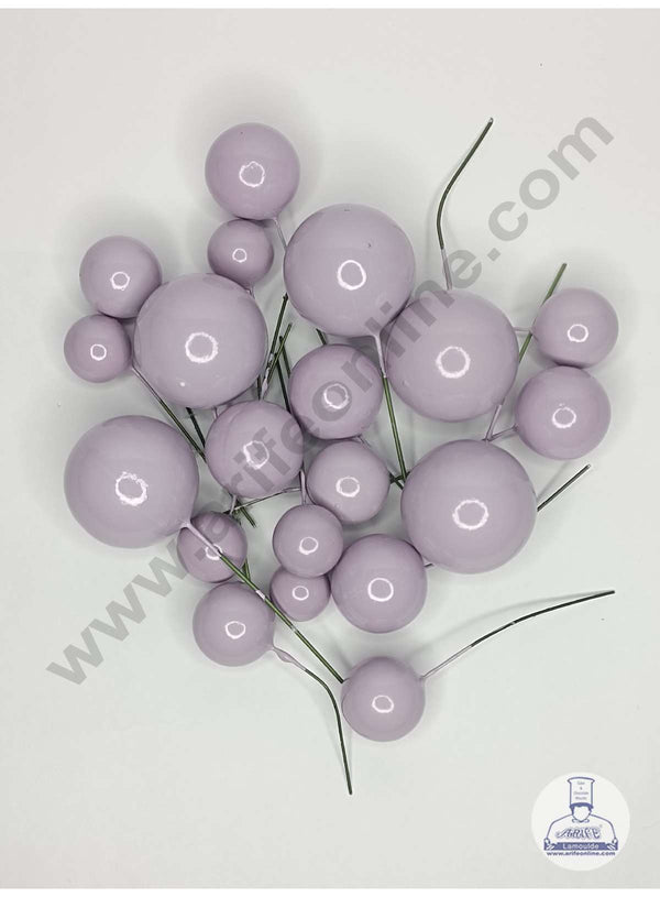 CAKE DECOR™ Light Lavender Color Faux Balls Topper For Cake and Cupcake Decoration - 20 pcs Pack ( SB-LLavender-20 )