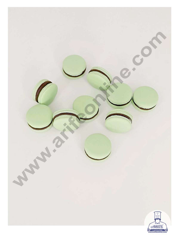 CAKE DECOR™ Mini Macaroons Resin Charms For Cake & Cupcake Decoration Toppers - Mint Green ( 10 Pcs Pack )