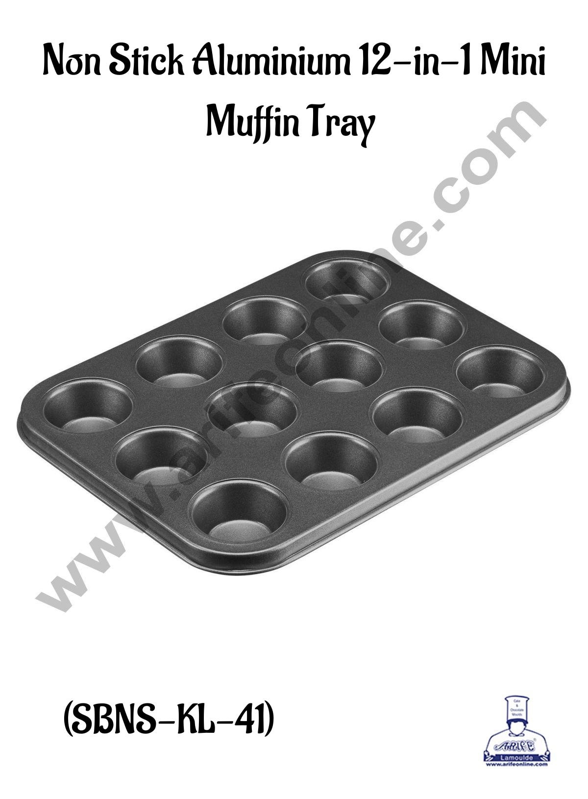 CAKE DECOR™ Non Stick Aluminium 12-in-1 Mini Muffin Tray (SBNS-KL