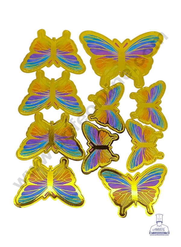 CAKE DECOR™ 10 pcs MultiColor Butterfly Paper Topper For Cake And Cupcake ( SBMT-PT-1001-MultiColor )