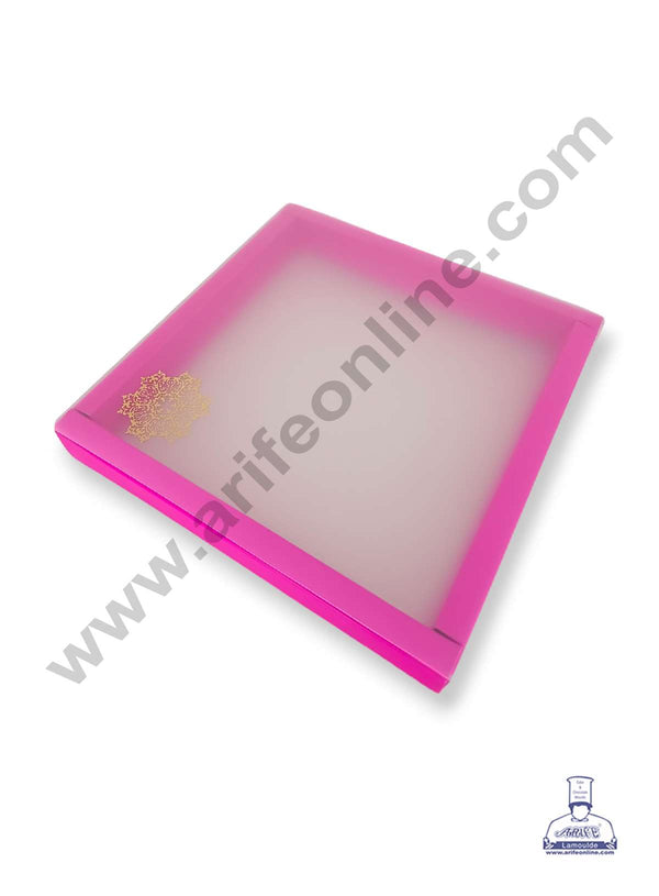 CAKE DECOR™ 16 Cavity Chocolate Box with Sliding Cover & Cavity ( 10 Piece Pack ) - Pink