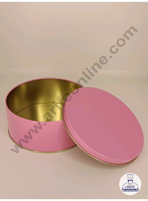 CAKE DECOR™ Dream Cake Tin Torte cake Cookie Cake Tin - Pink Color - 5.5 x 2.5 Inch