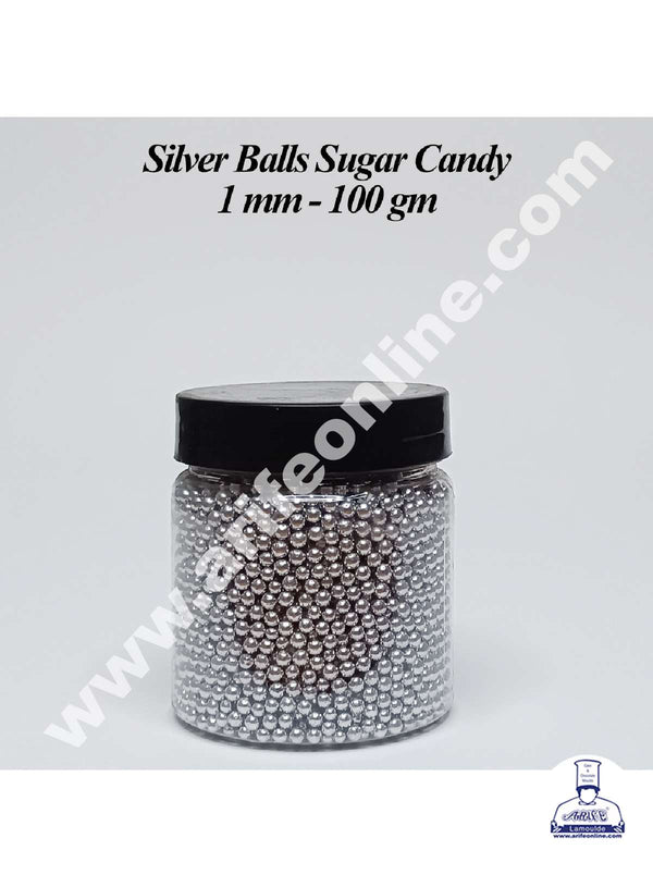 CAKE DECOR™ Balls Sugar Candy Silver - 1 - 100 gms