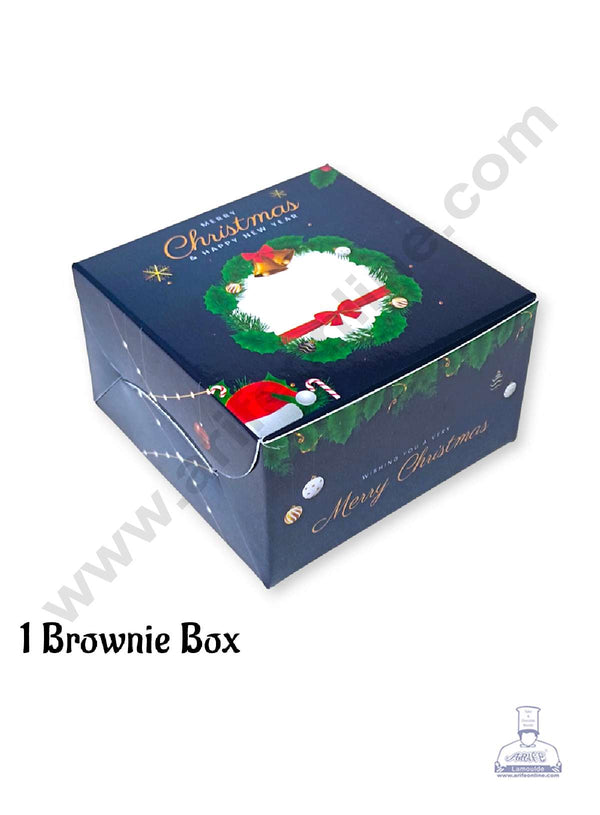 CAKE DECOR™ Christmas Theme 1 Cavity Brownie Boxes – Theme 10 ( 5 Pcs Pack )