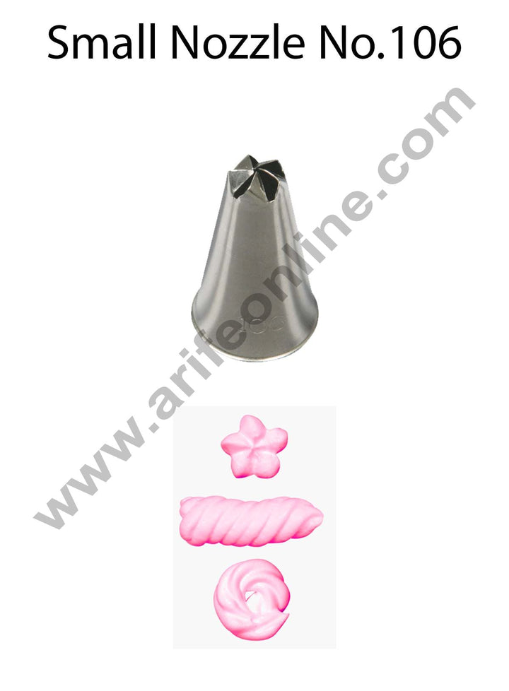 Cake Decor Small Nozzle - No. 106 Drop Flower Piping Nozzle