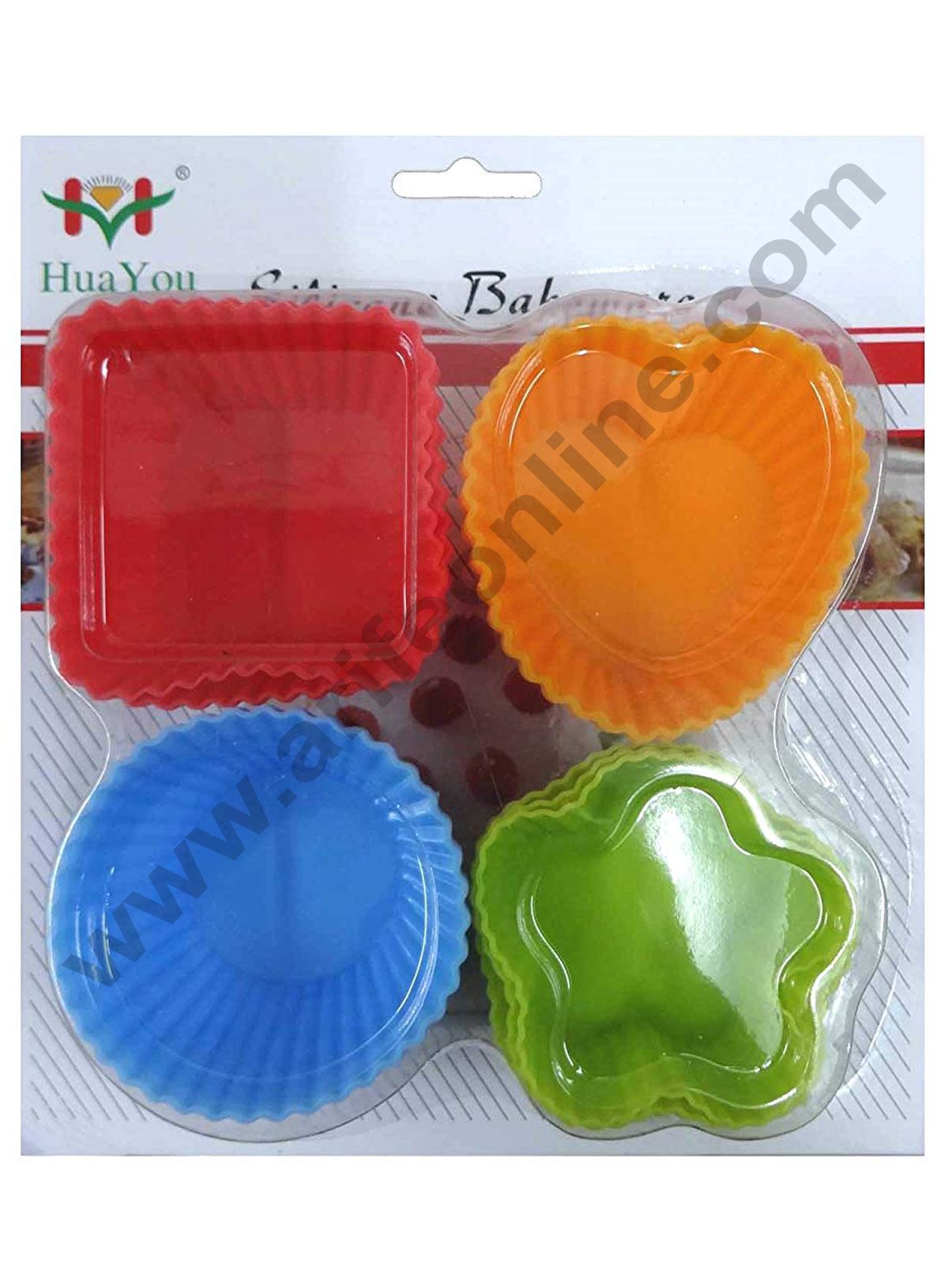 Cake Decor 12 Pcs Silicon Muffin Moulds Cup Cake Mould Reusable