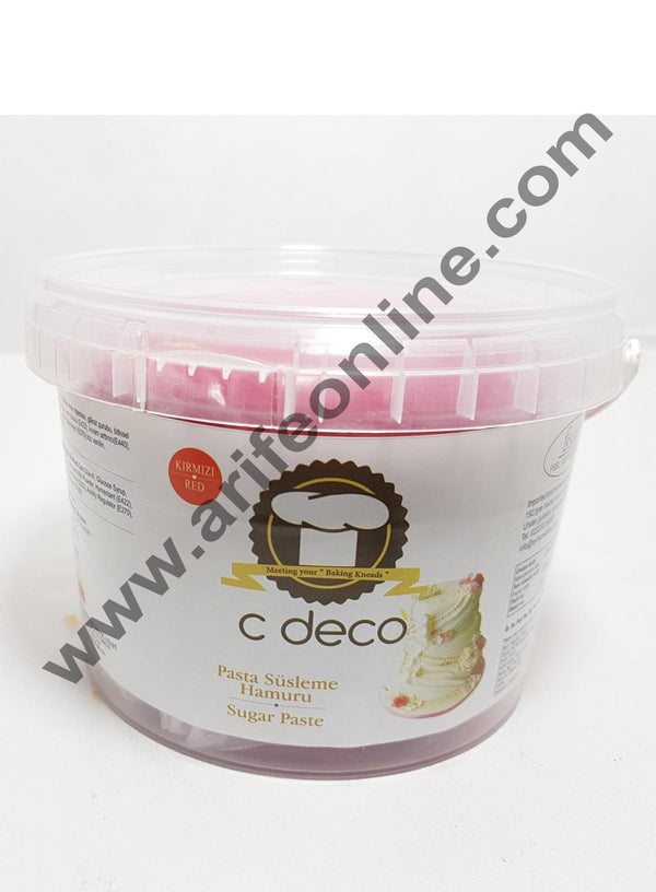 C Deco Sugar Paste (Fondant)-Red 1KG