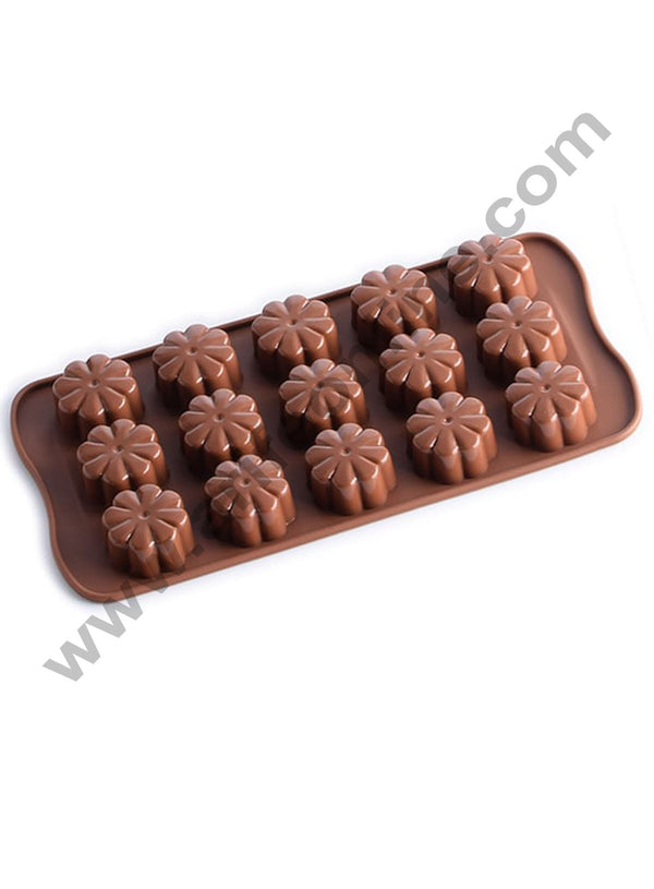 Cake Decor Silicon 15 Cavity Good Luck Heart Shape Design Chocolate Mould Ice, Jelly Candy Mould