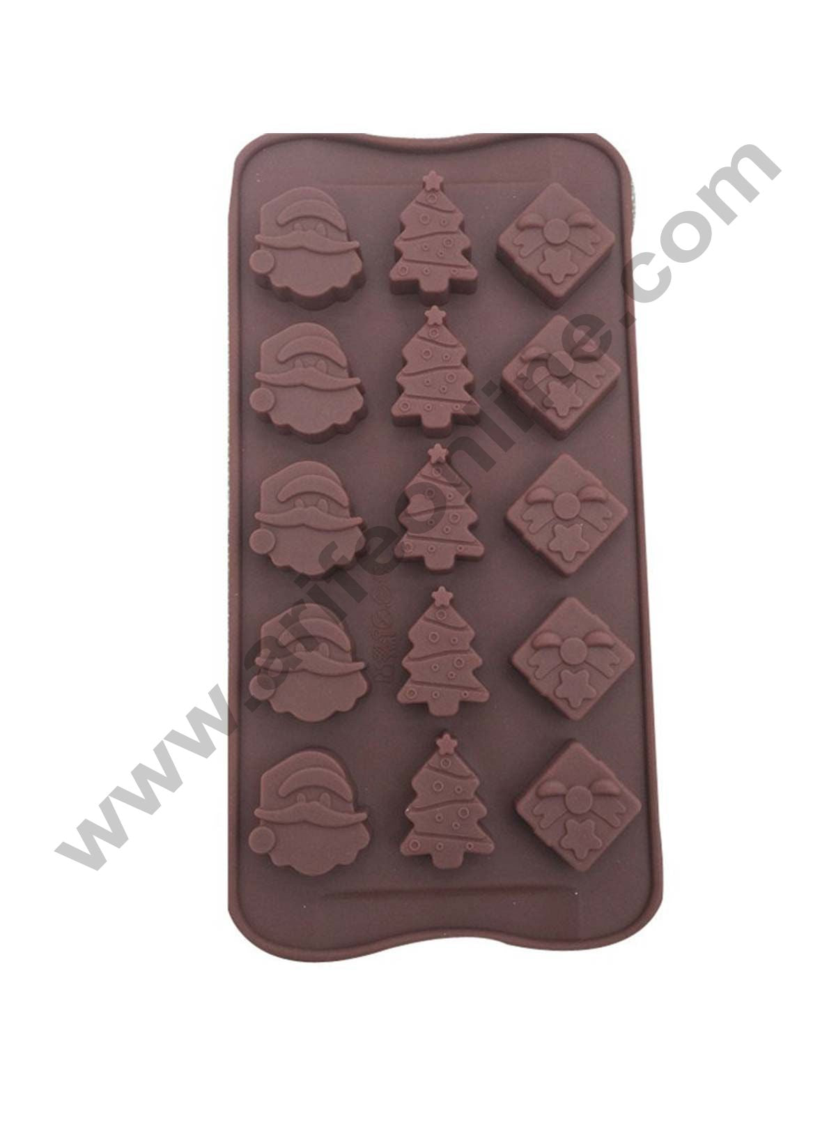 Silikomart Christmas Brown Silicone 12 Compartment Chocolate Mold SCG06
