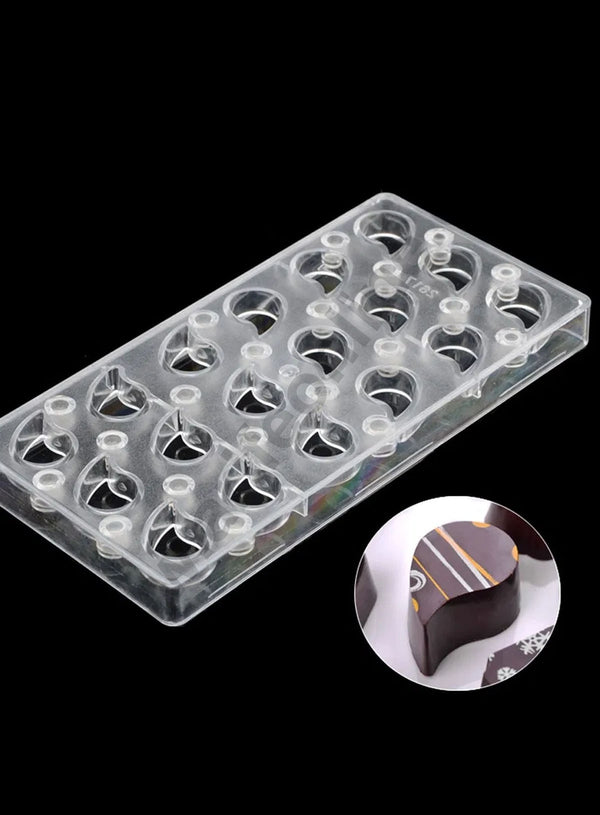 Cake Decor Magnetic 18 Cavity Drop Shaped Polycarbonate Chocolate Mould SB-2617