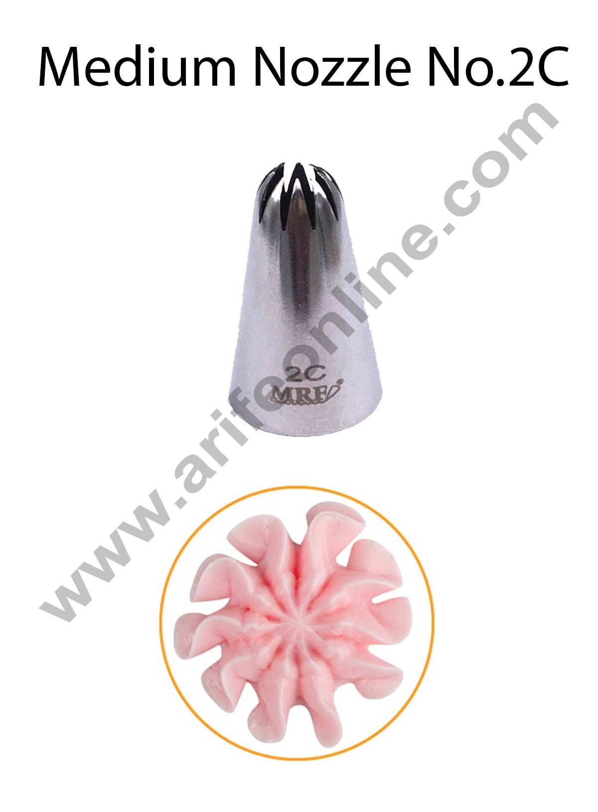 Cake Decor Medium Nozzle 2C Closed Star Piping Nozzle