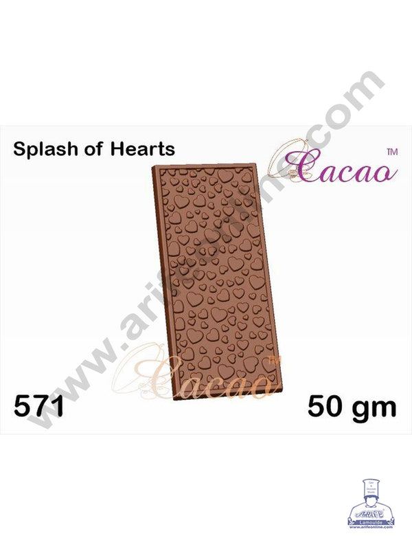 Cake Decor 3 Cavity PVC Chocolate Mould Splash of Hearts Shaped (1pcs pack)
