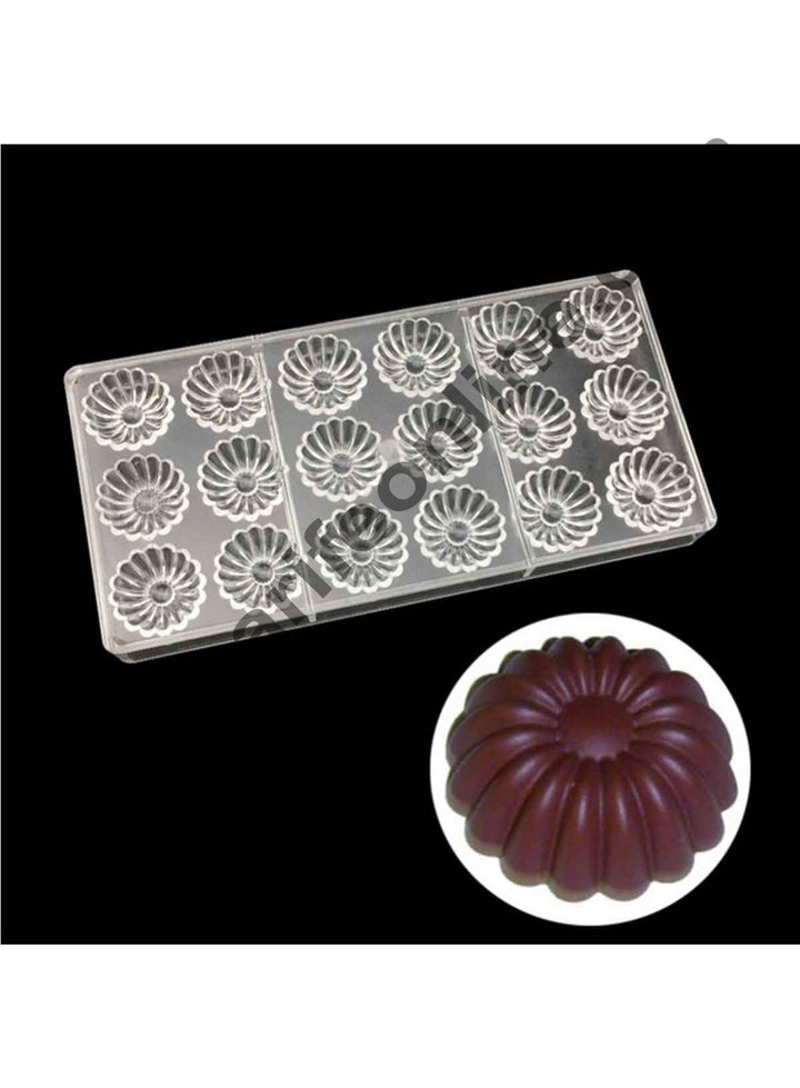 Cake Decor 18 Cavity Screw Sunflowers Chocolate Mold Candy Molds Polycarbonate Chocolate Mold Baking Decorating Tools Gadgets Bakeware
