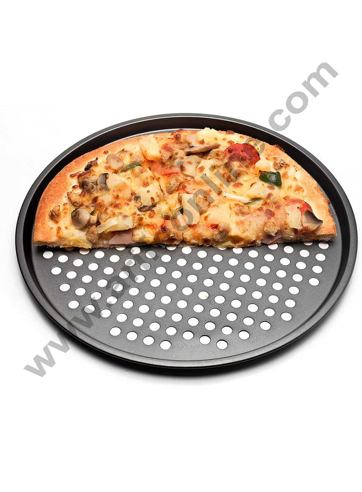 Cake Decor Non Stick Pizza Pan With Holes (13inch Dimeter )