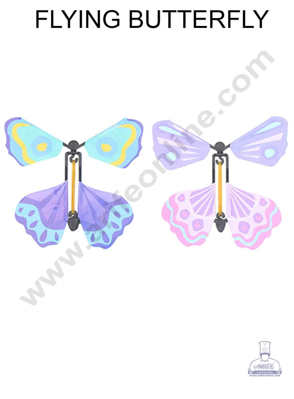CAKE DECOR™ 1 piece Flying Butterfly Assorted Color and Assorted Designs (SBMT-FButterfly)