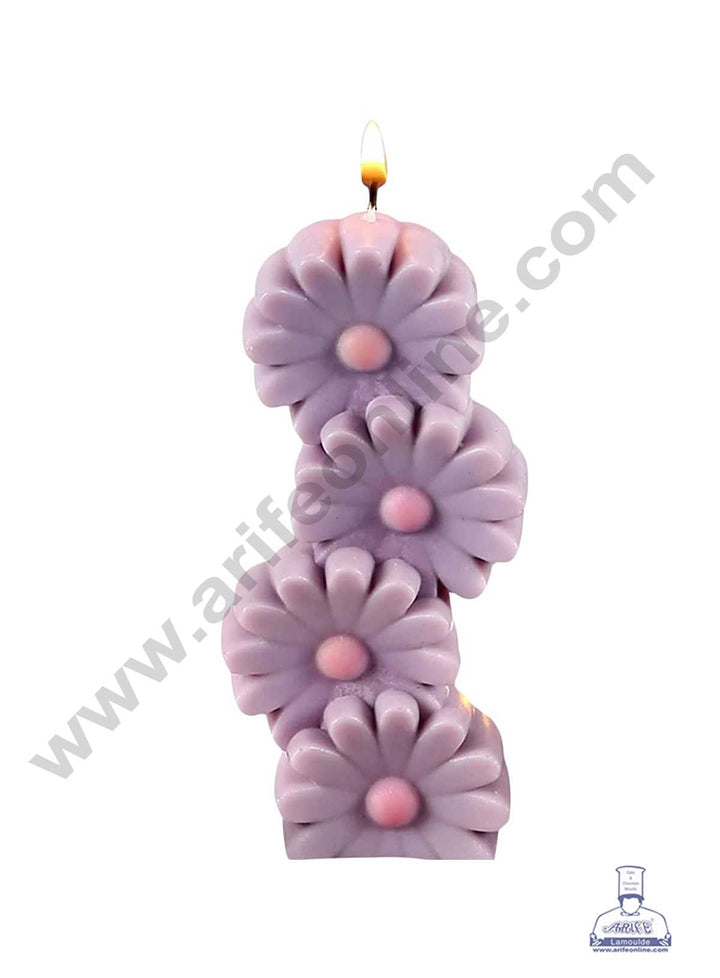 CAKE DECOR™ 2 Cavity Joint Flower Shape Silicon Chocolate Mould Candle Mould Chocolate Decorating Mould SBCM-741