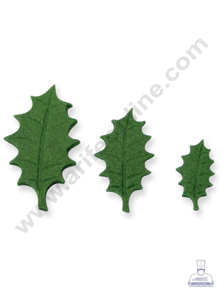 CAKE DECOR™ 3pcs Big Holly Leaf Plunger Cutters Fondant Tool (A-209)
