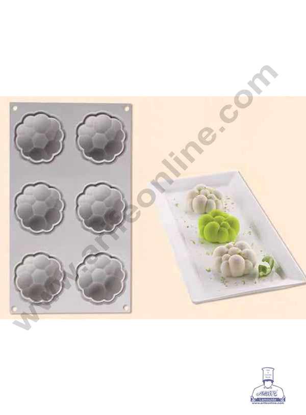 CAKE DECOR™ 6 Cavity 3D Bubble Shape Muffin Mould Entremet Cake Mould Mousse Mold (SBEM-071)