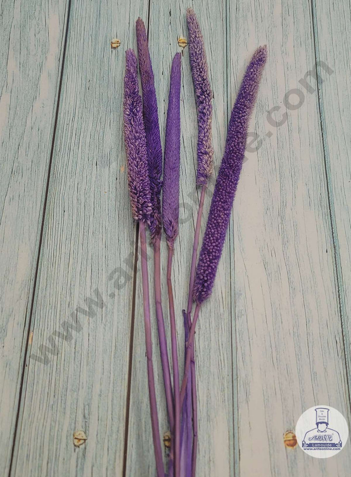 CAKE DECOR™ Purple Color Eternelle Hypericum With Dried Millets For Cake Decoration Bouquet Wedding Party Centerpieces Decorative – Purple (5 Stick pack)