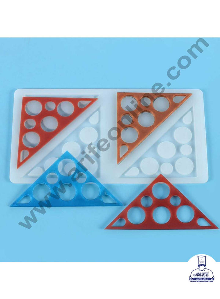 CAKE DECOR™ Silicon 4 in 1 Triangle with Dots Shape Chocolate Garnishing Mould Cake Insert Decoration Mould