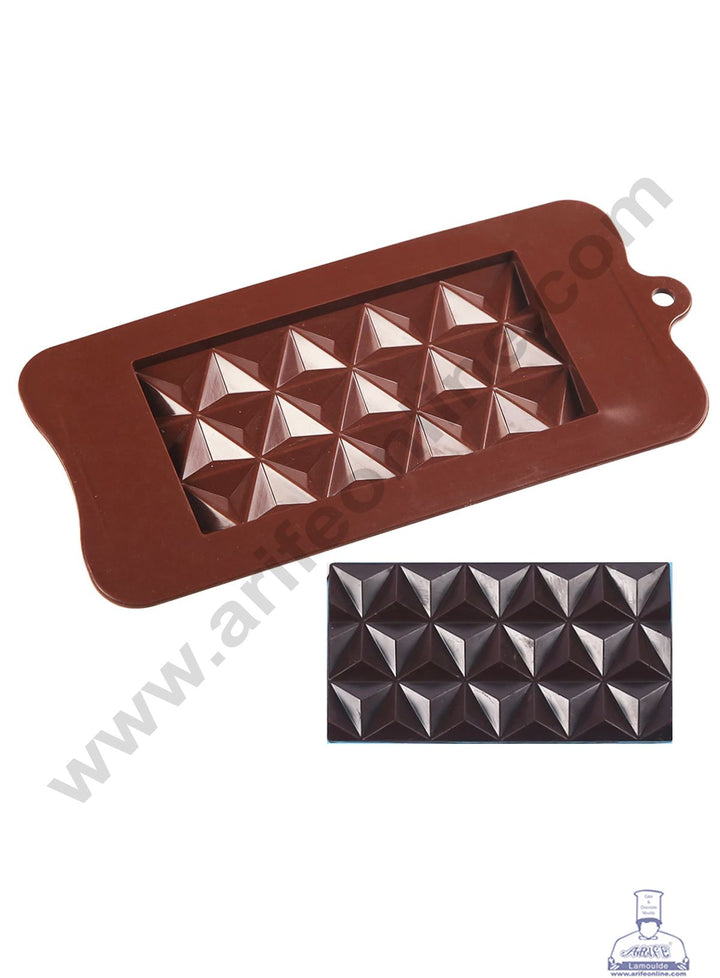 Cake Decor 1 Cavity Triangle Diamond Bar Shape Silicone Chocolate Mold ( SBCM-703 )