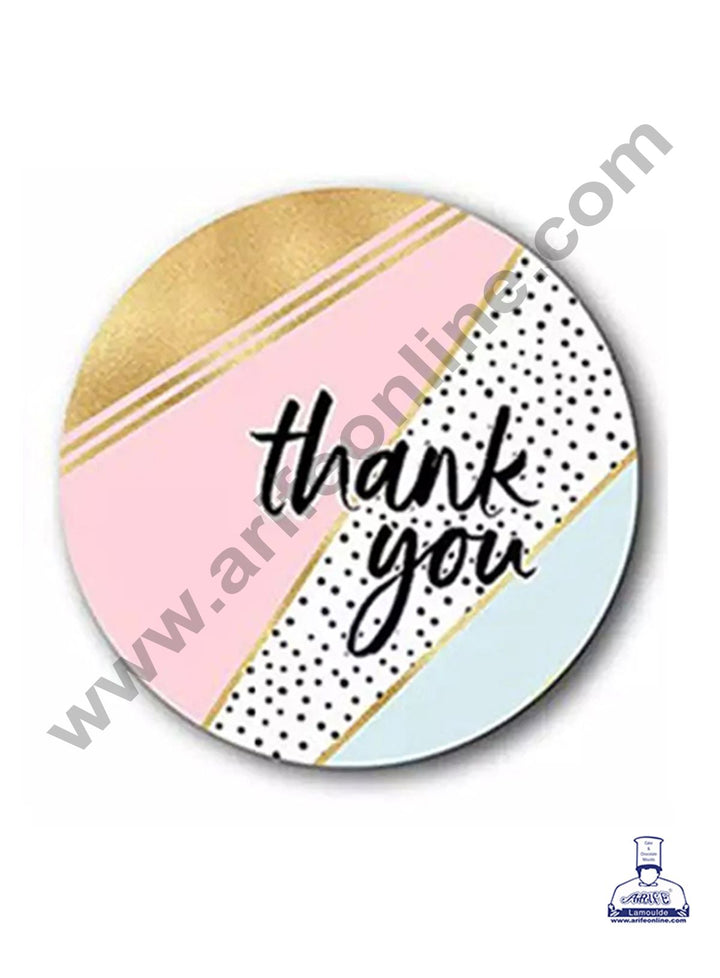Cake Decor 240 Pieces Round 1.5 Inch Multicolour Stickers - Thank You