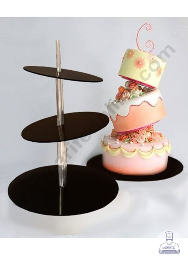 Cake Decor 3 Tire Acrylic Topsy Turvy Cake Stand
