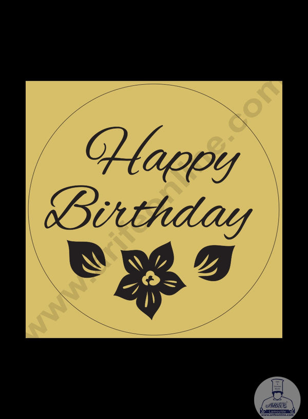 Cake Decor Acrylic Happy Birthday Coin Topper for Cake and Cupcakes ( SBMT-Coin-005 )