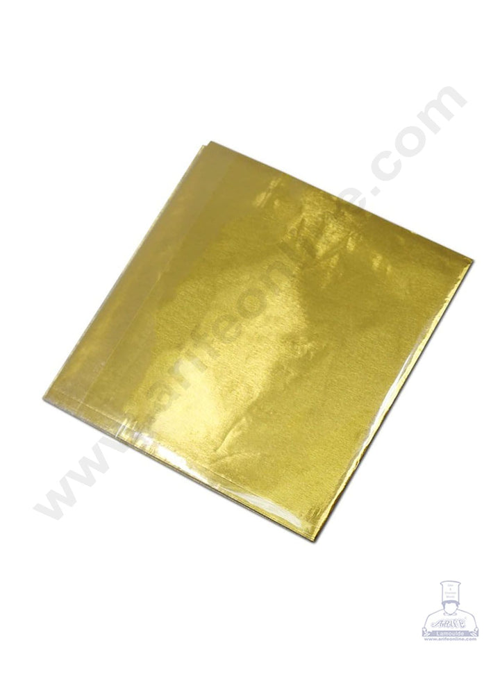 Cake Decor Aluminum Cut Foil Chocolate Wrapper- Gold (8cm*8cm)